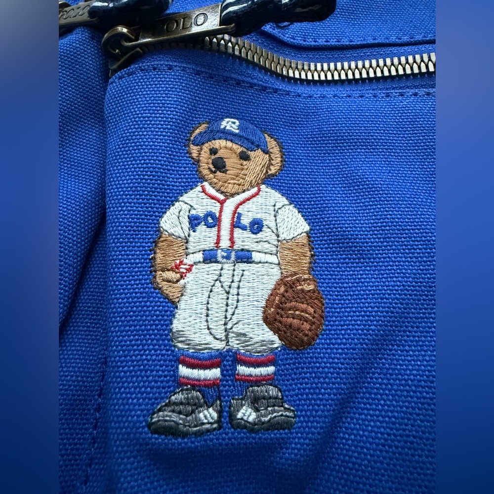 Polo Ralph Lauren 67 Bear Baseball Embroidered Men's Backpack - Picture 2 of 12